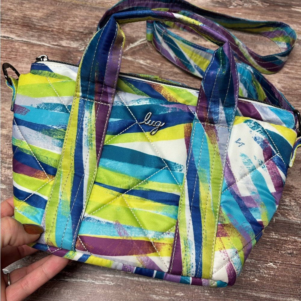 Lug | VGUC Dory Mini Crossbody Bag Brushstrokes Multi Quilted Multi-Pocket - Picture 3 of 12